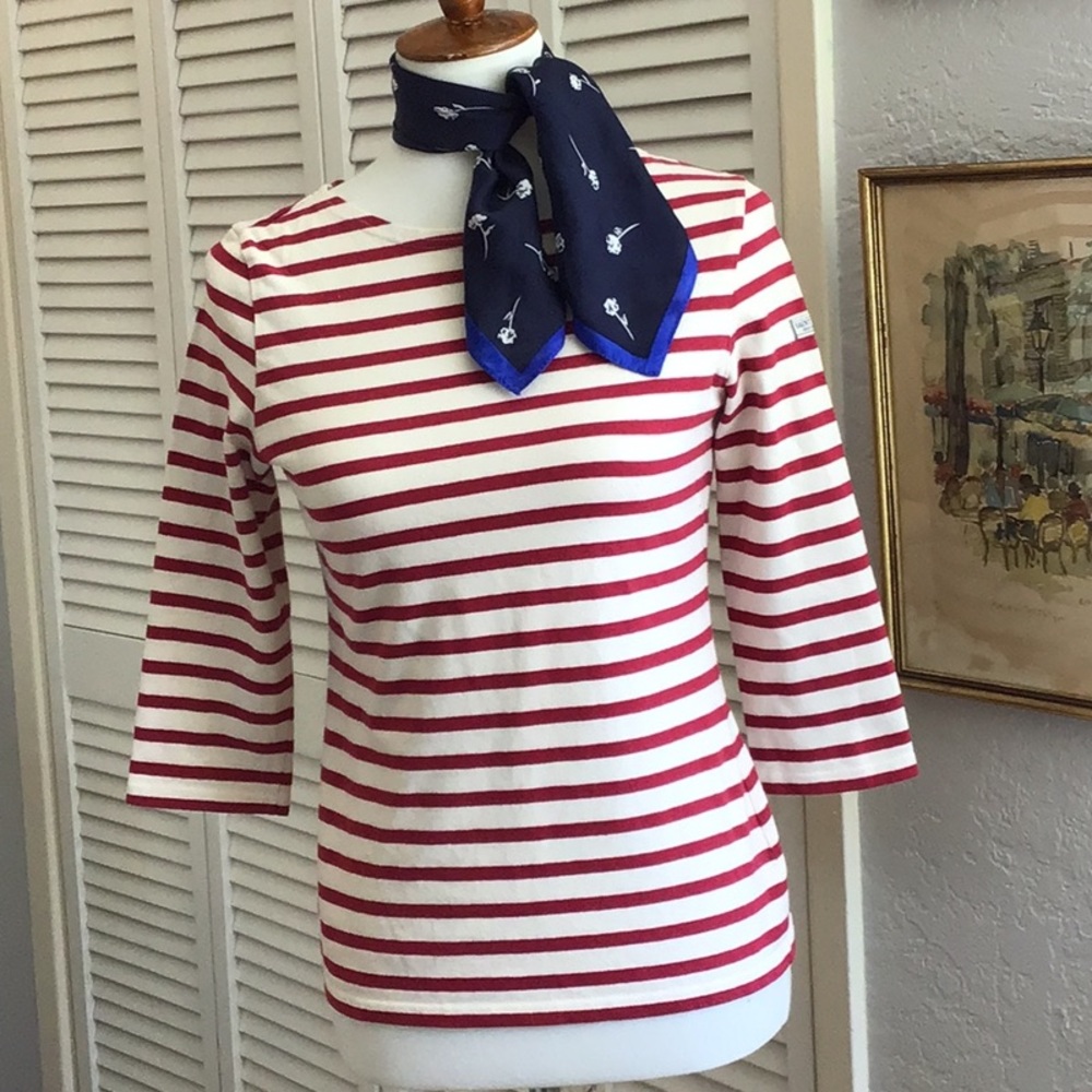 Classic Saint James striped Breton marinière top